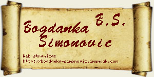 Bogdanka Simonović vizit kartica